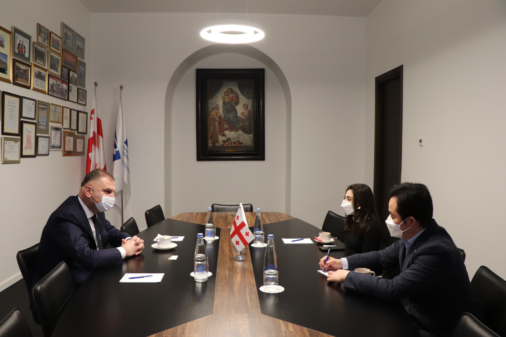  კორეული კულტურისა და ენის ფონდის დამფუძნებლის ვიზიტი CU კამპუსში