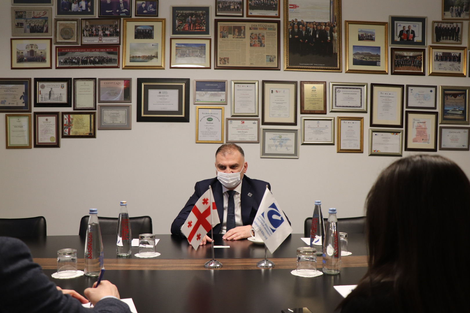  კორეული კულტურისა და ენის ფონდის დამფუძნებლის ვიზიტი CU კამპუსში