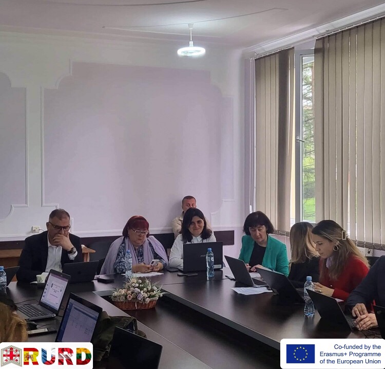 ERASMUS+ -ის ინსტიტუციური განვითარების პროექტის „უნივერსიტეტების როლი რეგიონის განვითარებაში“ შეხვედრა თელავში