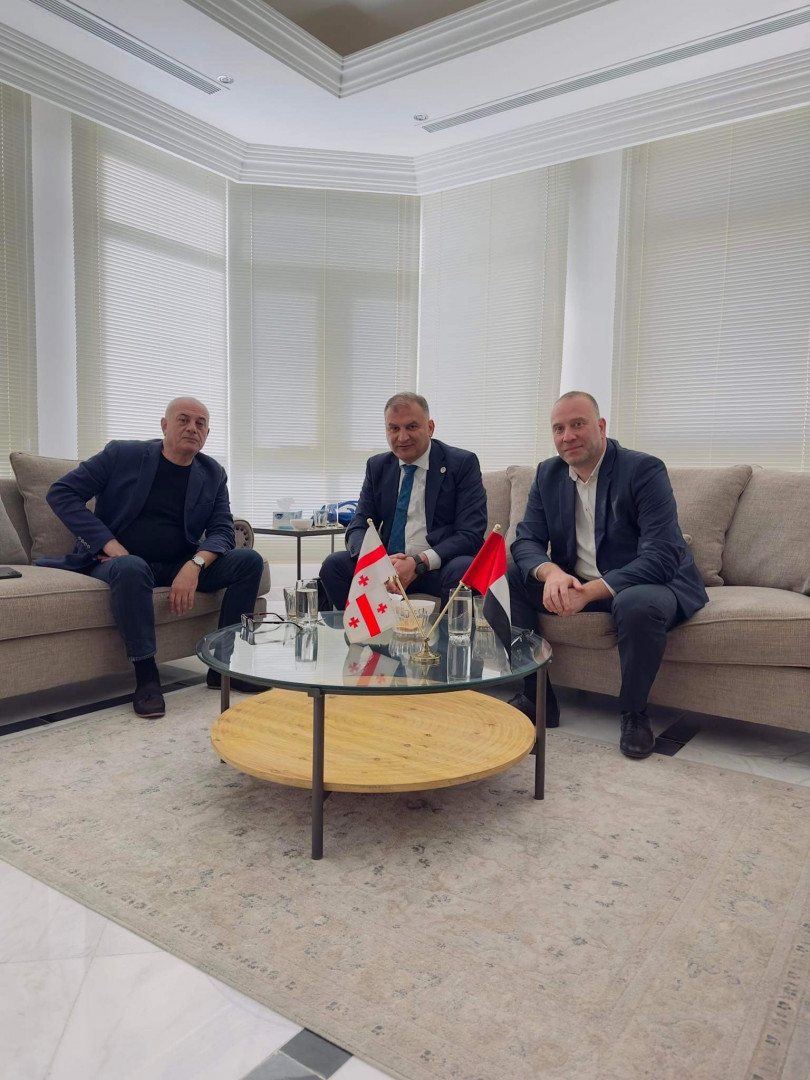 კავკასიის უნივერსიტეტის პრეზიდენტის შეხვედრა საქართველოს ელჩთან არაბთა გაერთიანებულ საემიროში