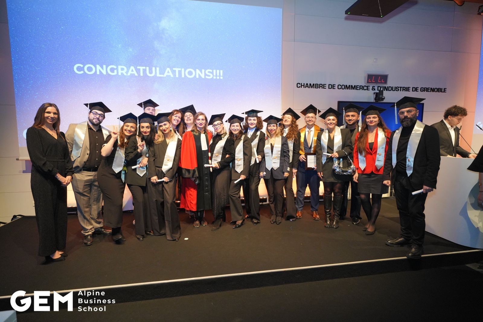 დიპლომების გადაცემის ცერემონიალი GEM-ის და CSB-ის ერთობლივი სამაგისტრო პროგრამის კურსდამთავრებულთათვის