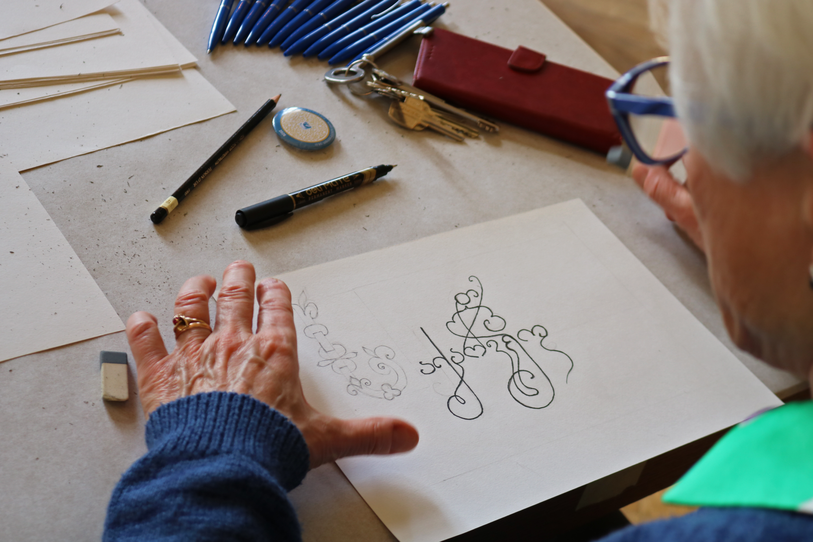 კალიგრაფიის მასტერკლასი საკვირაო სკოლის მოსწავლეებისათვის