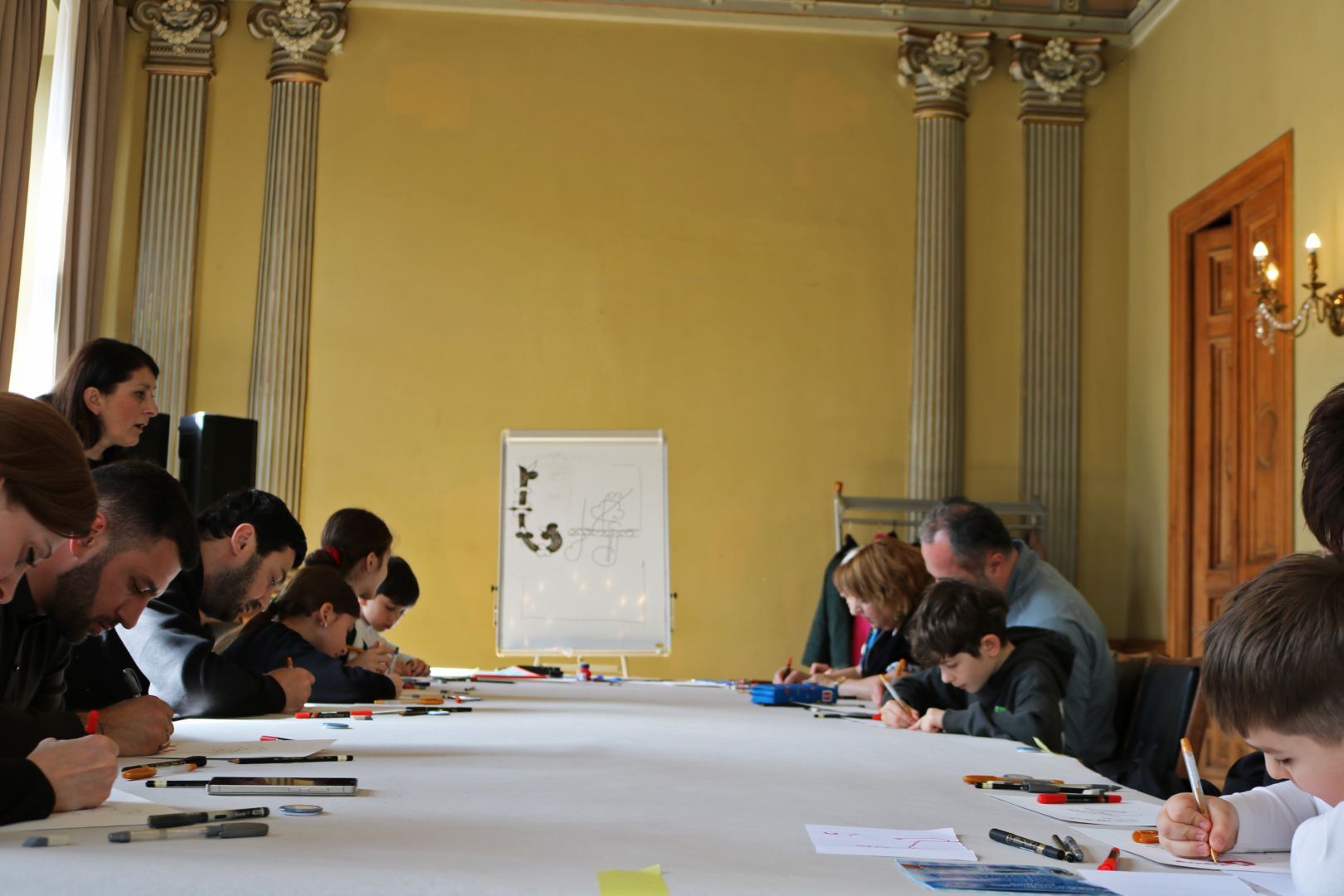 კალიგრაფიის მასტერკლასი საკვირაო სკოლის მოსწავლეებისათვის