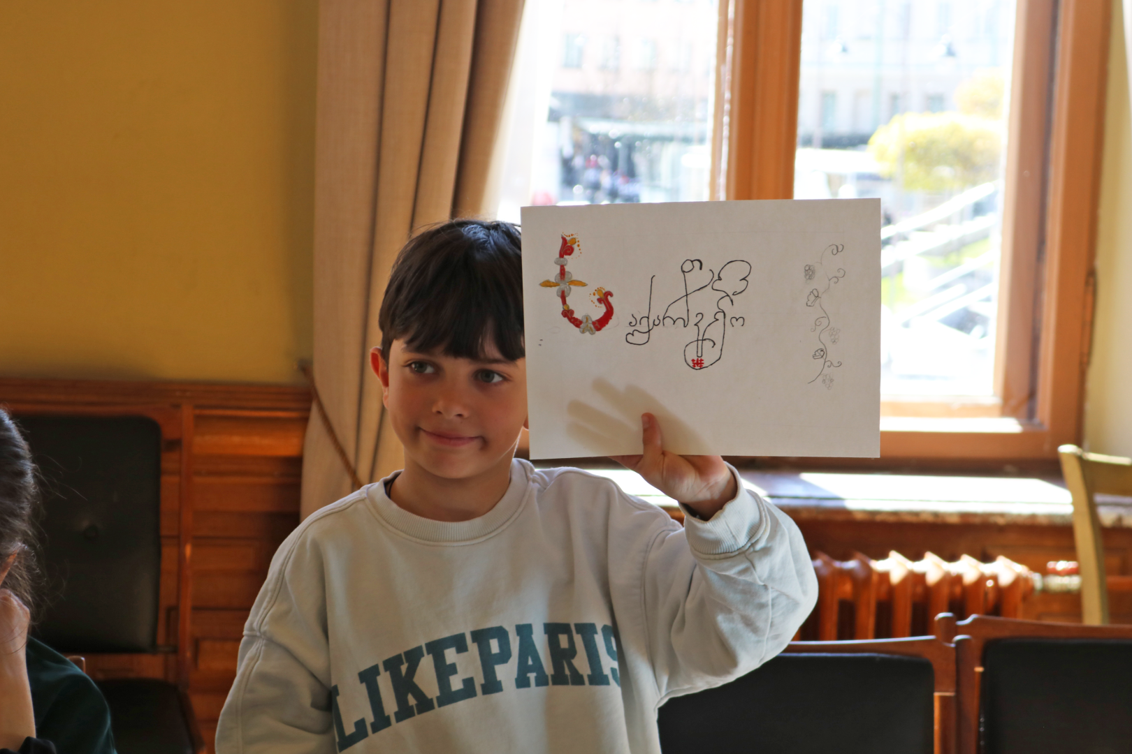 კალიგრაფიის მასტერკლასი საკვირაო სკოლის მოსწავლეებისათვის