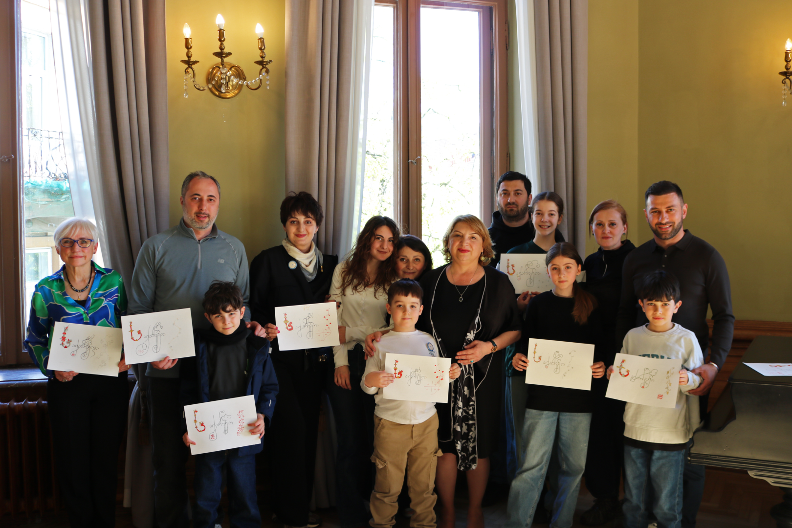 კალიგრაფიის მასტერკლასი საკვირაო სკოლის მოსწავლეებისათვის